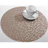 Wicotex-Placemats Dijon taupe-rond-Placemat easy to clean 12stuks