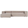 Beliani VERNON - Hoekbank-Beige-Fluweel