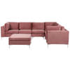 Beliani EVJA - Modulaire Sofa-Roze-Fluweel