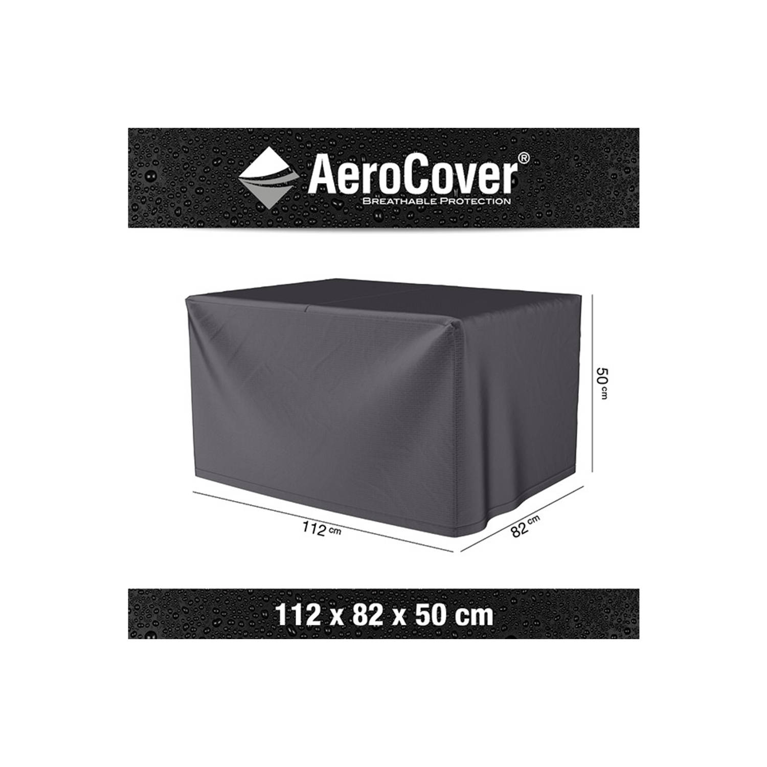 Aerocover beschermhoes vuurtafel 112x82xH50 cm antraciet