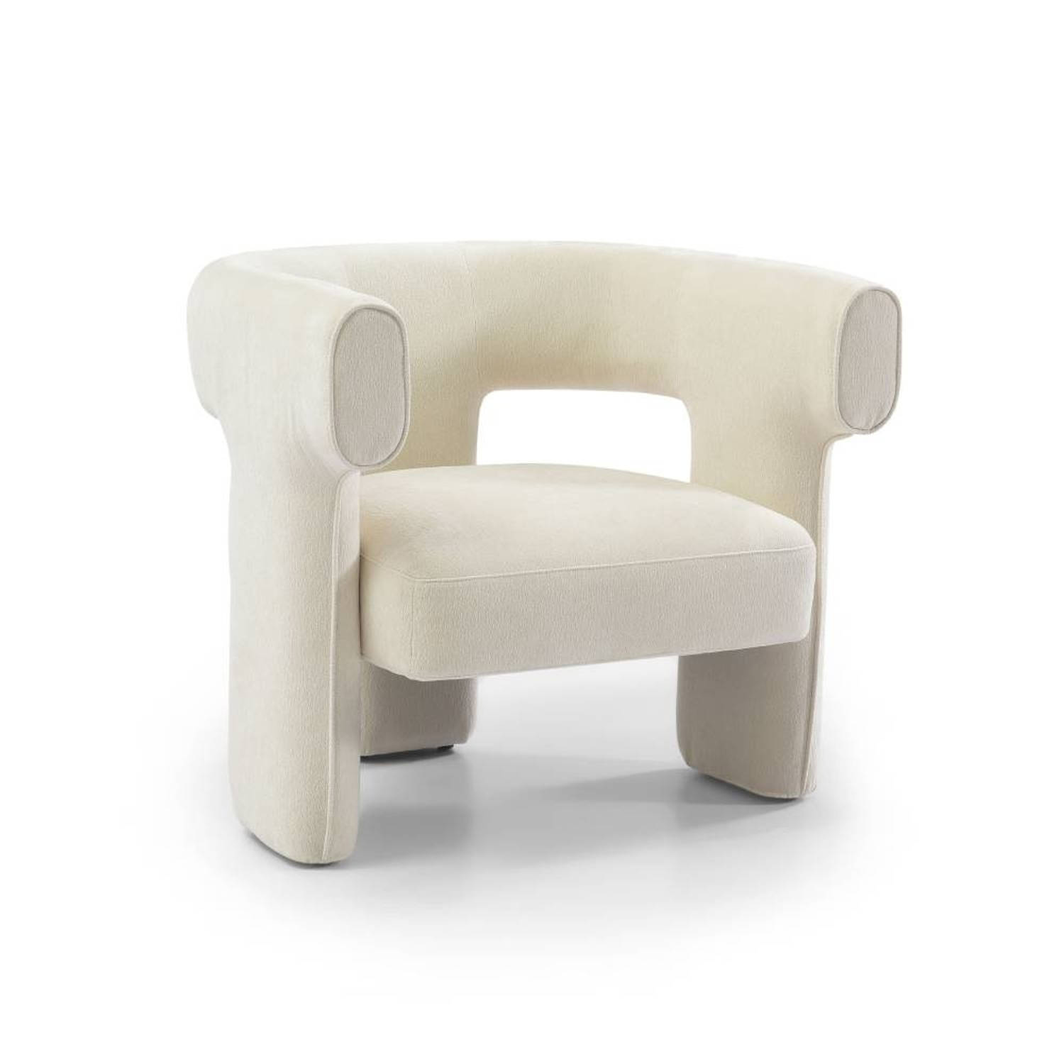 Bronx71® Scandinavische fauteuil Bibi chenille off white
