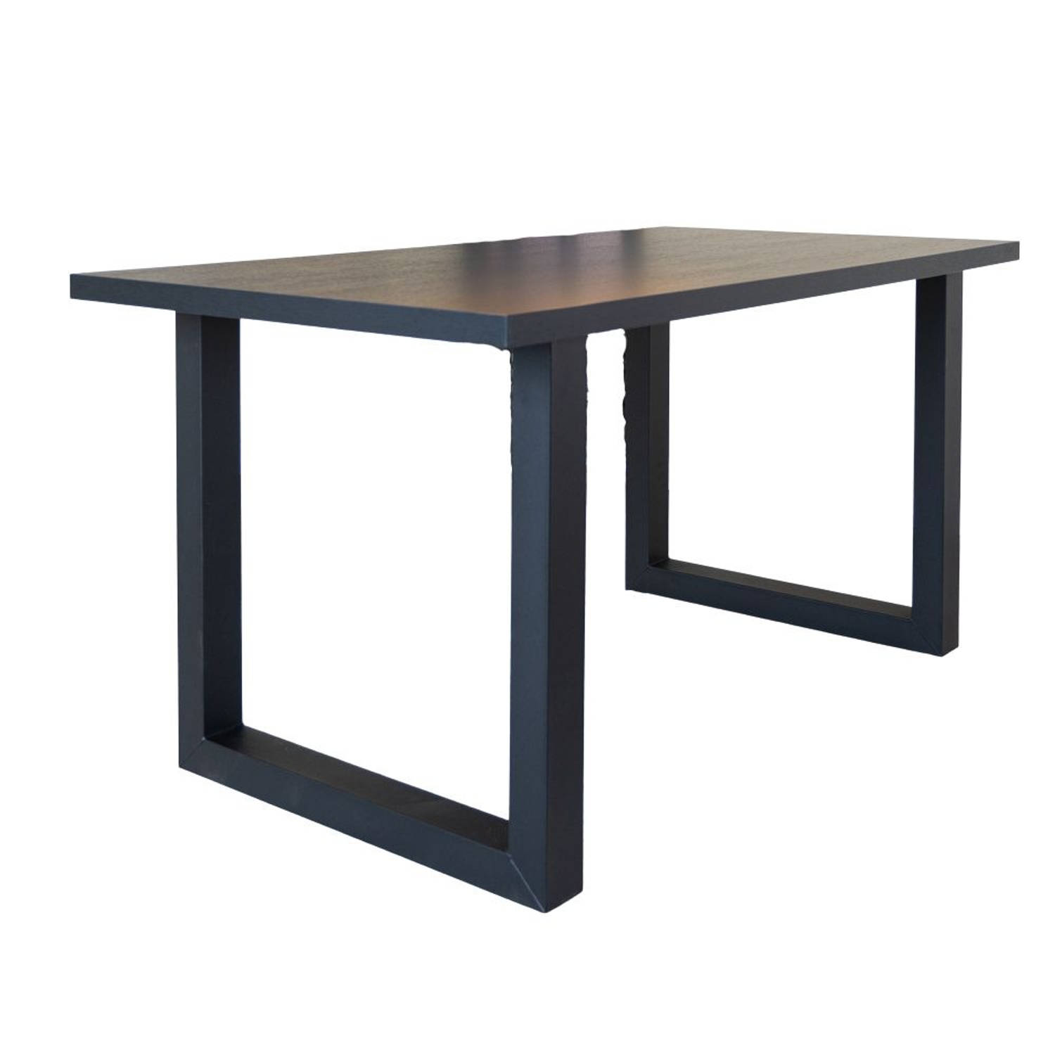 Eettafel Zwart 190 x 100 x 3,8 cm Lenzo - Melamine - Horecakwaliteit -