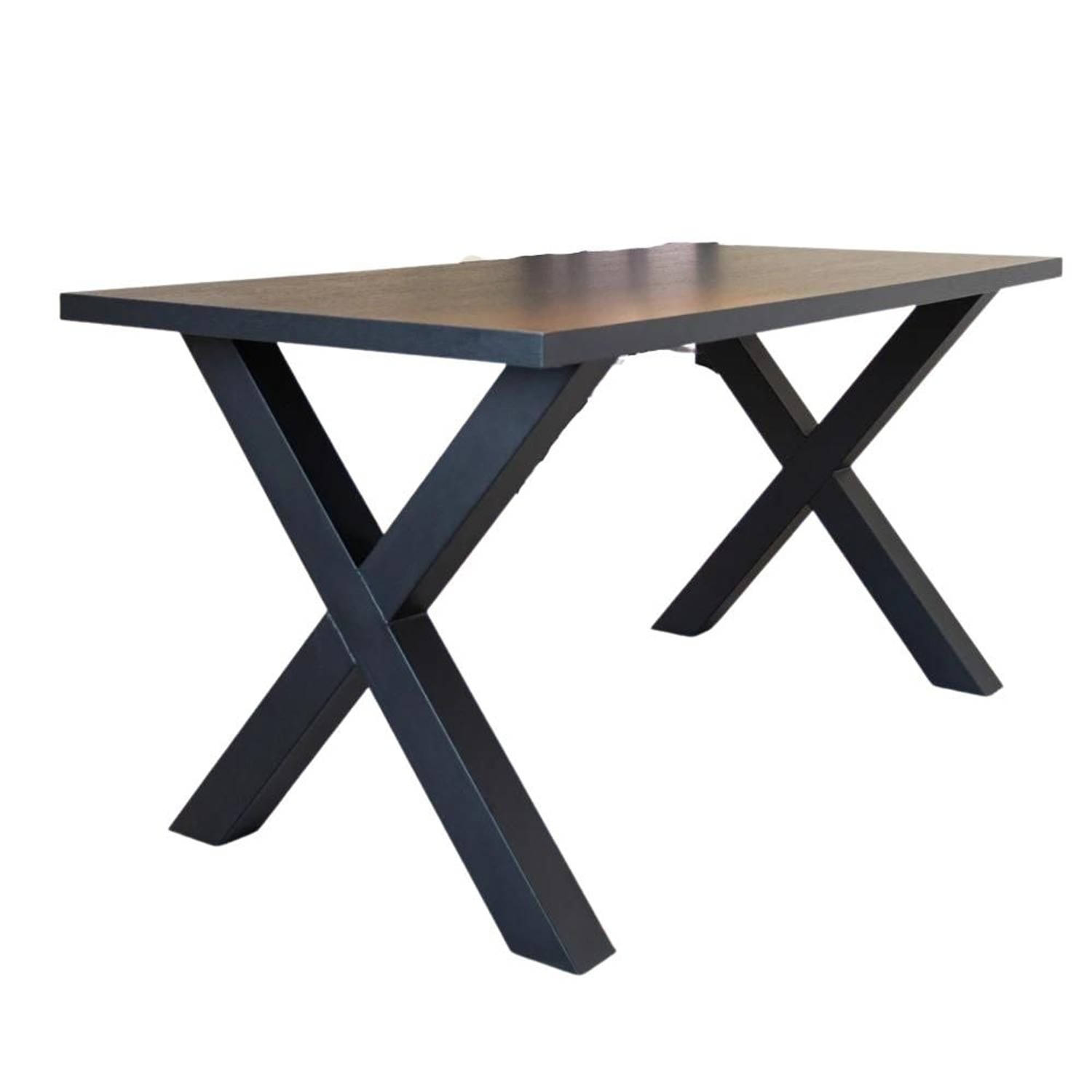 Eettafel Zwart 190 x 100 x 3,8 cm Lenzo - Melamine - Horecakwaliteit -
