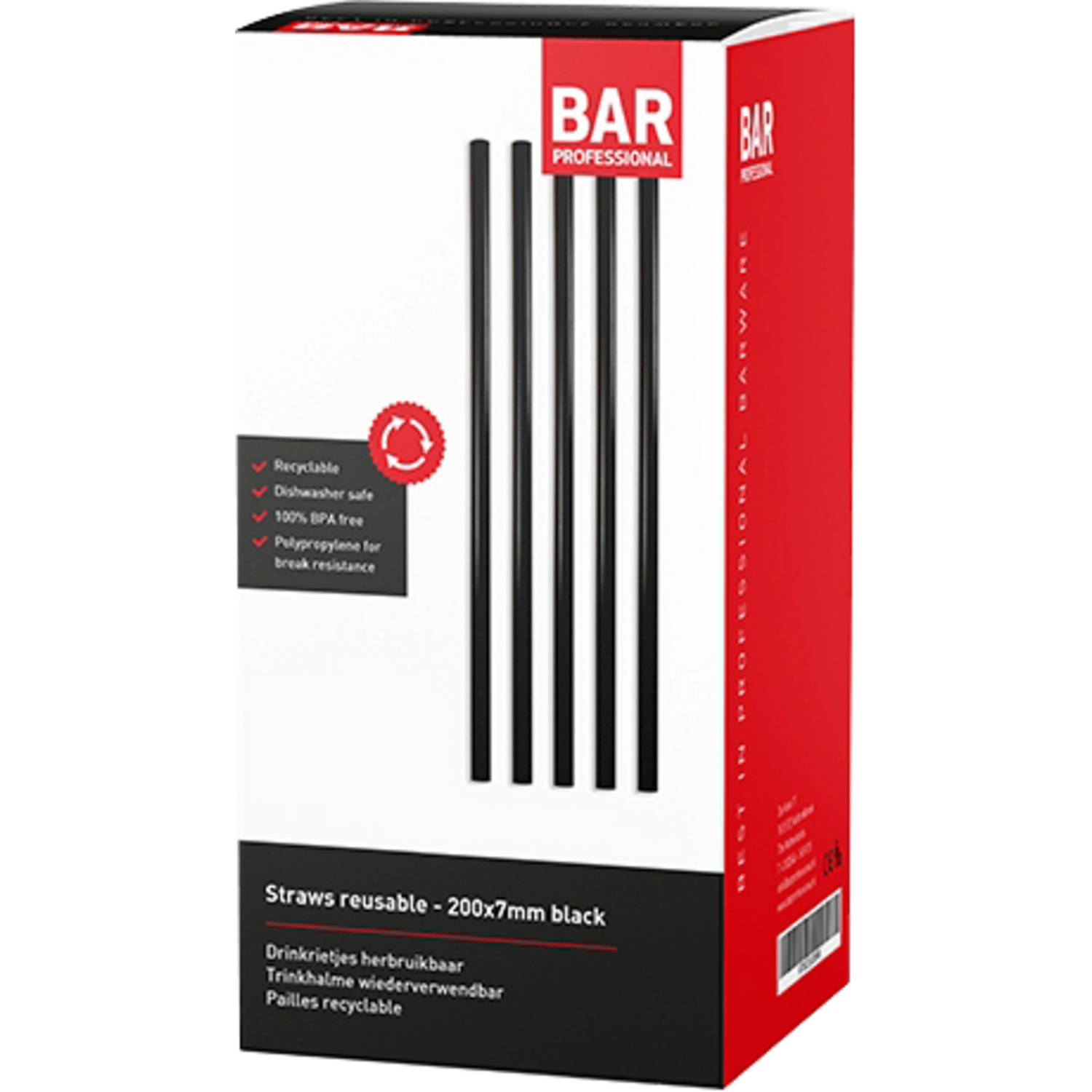 Bar Professional Drinking straws Tools 20 cm 200 stuks