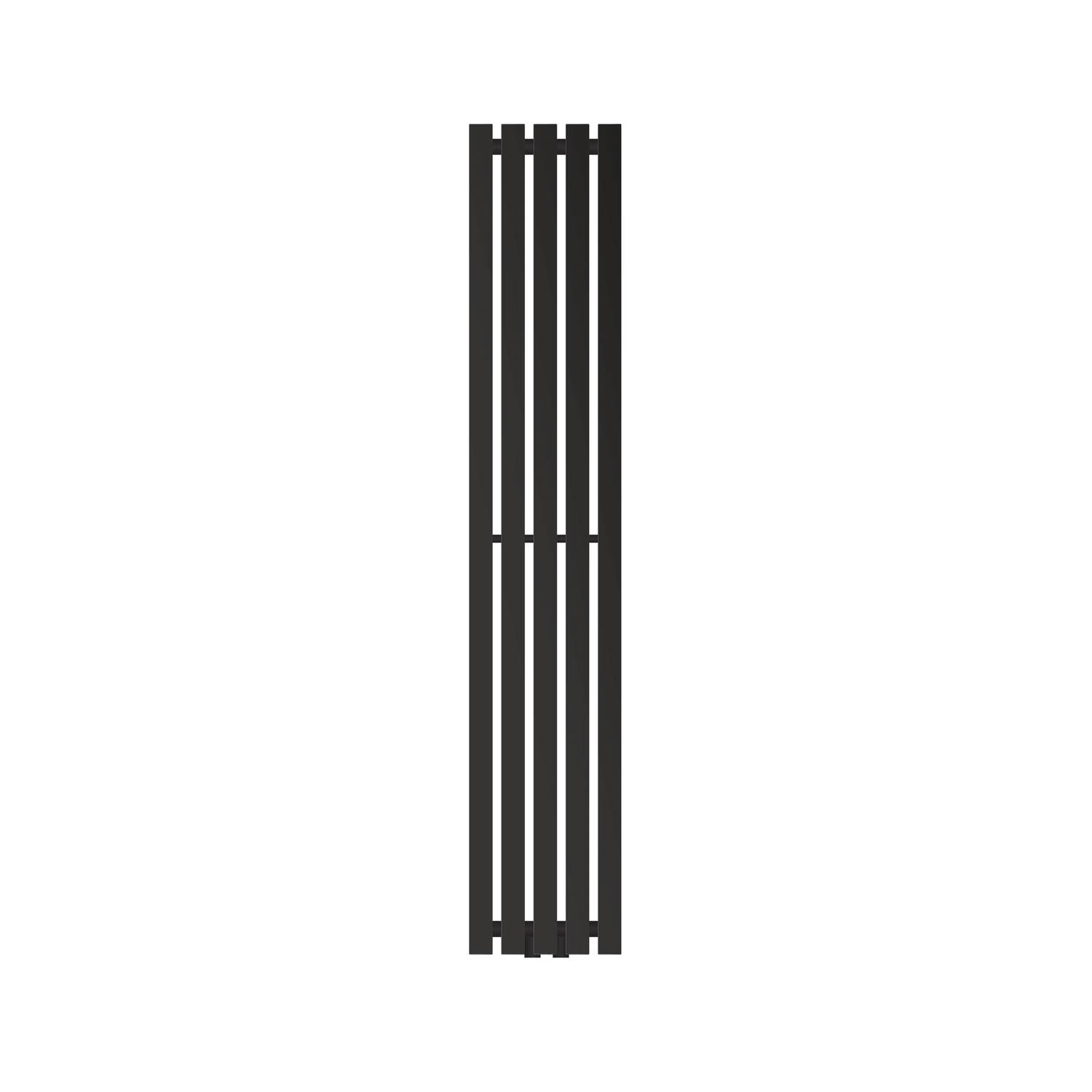 Badkamer radiator Stella 260x1400 mm zwart mat LuxeBath