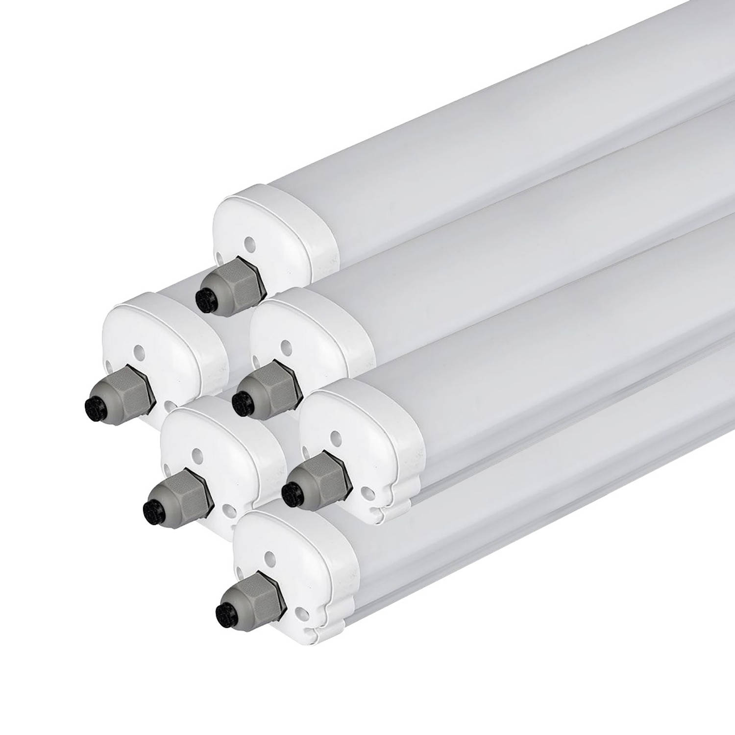 V-TAC LED Batten Waterdichte Fitting - 48W - Dag - Wit - 4000K - SMD - Buis - 1500x65x58mm - IP65 - Bundel - van - 6