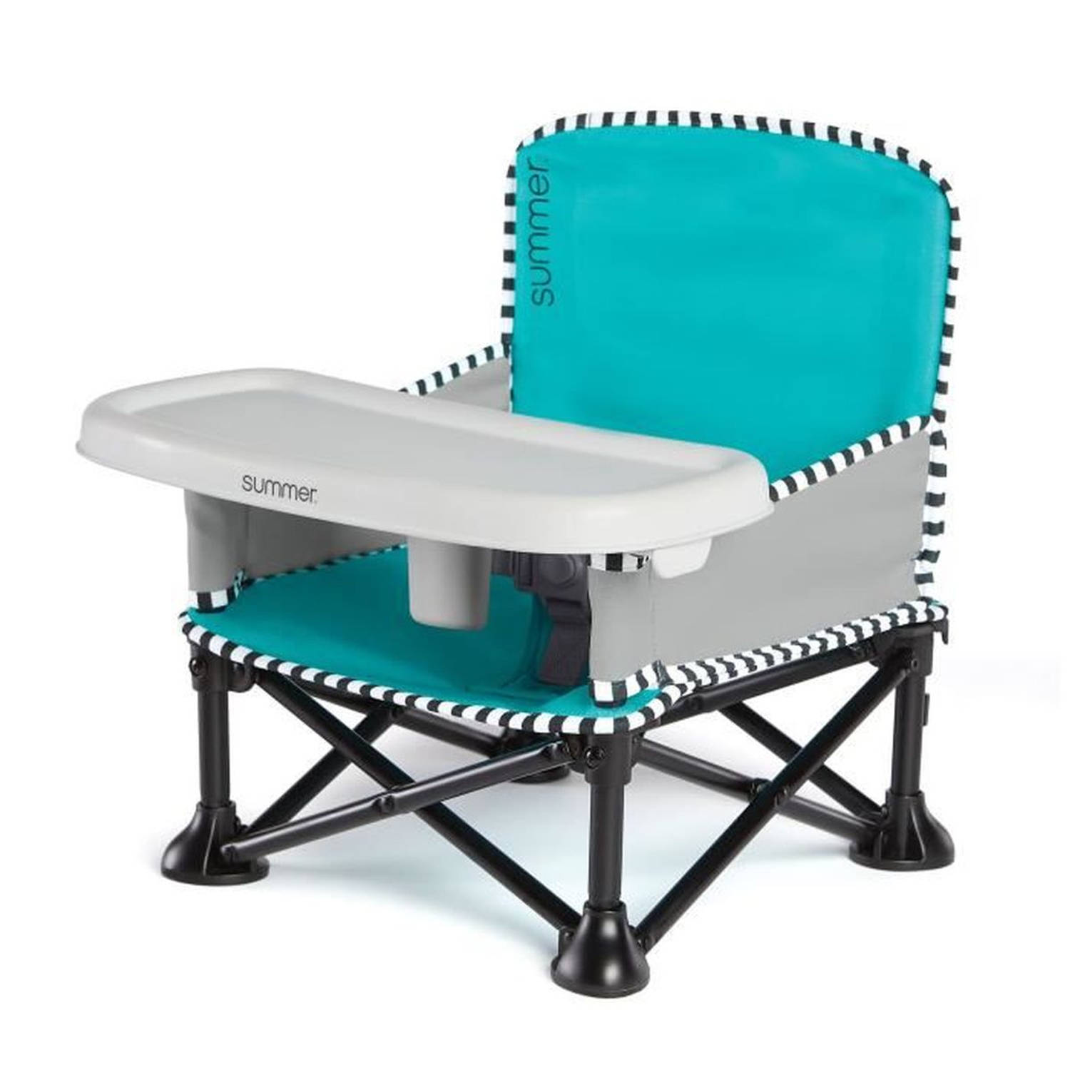 Summer Infant Pop &apos;n Sit stoelverhoger, binnen, buiten, handig en compact, snel opvouwbaar, blauw