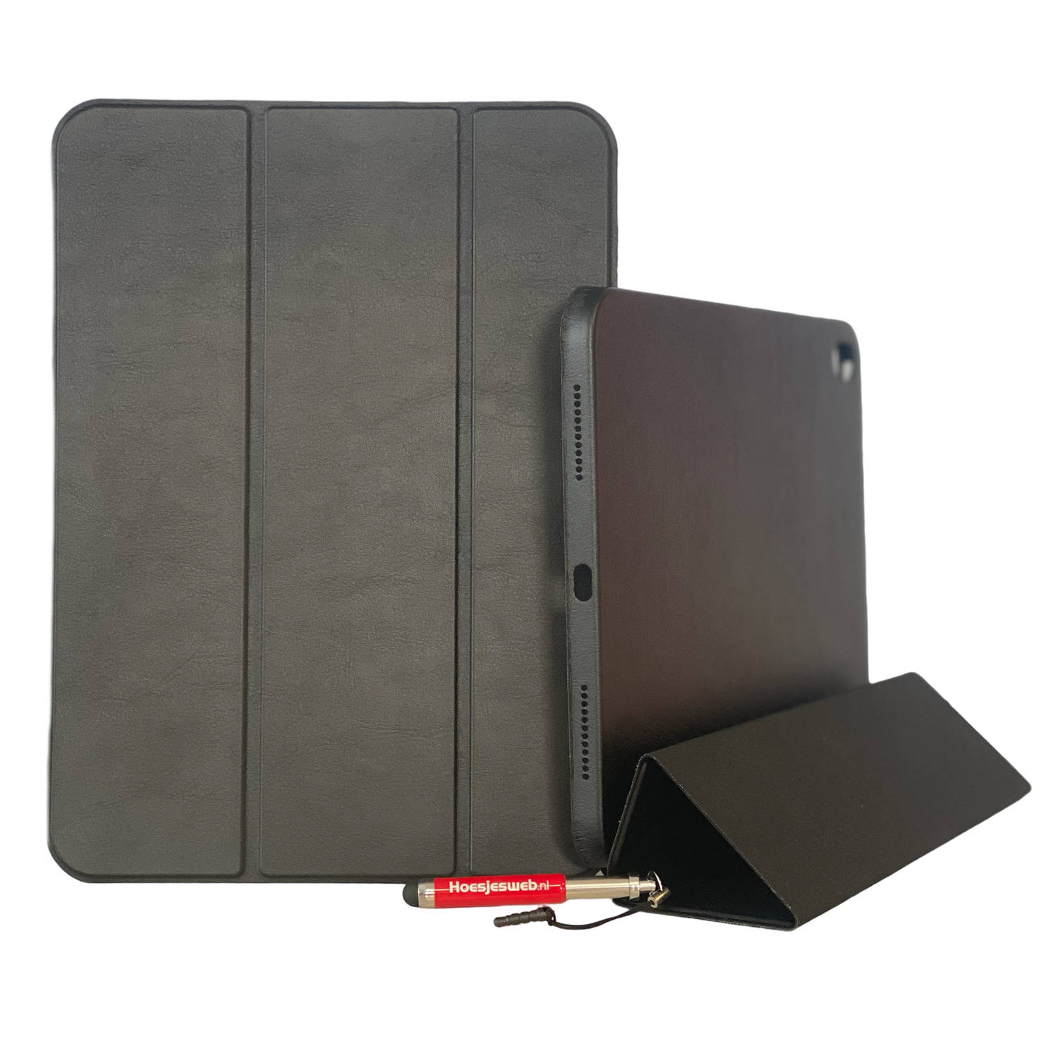 HEM Smart iPad Vouw Hoes geschikt voor Apple iPad 10 (2022) - 10.9 inch - Zwart - met Hoesjeswebstyluspen