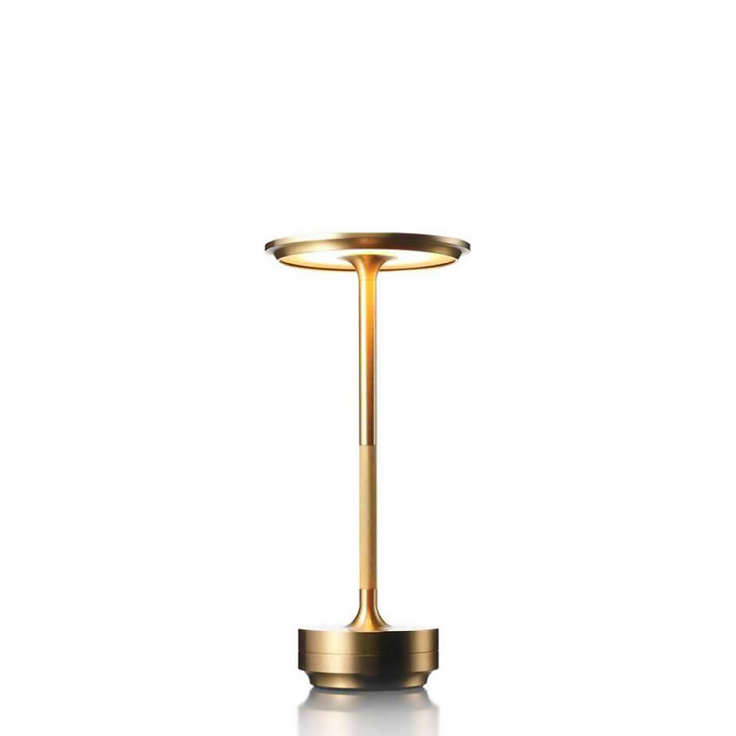 Goliving Tafellamp Op Accu - Oplaadbaar en Dimbaar - Spatwaterbestendig - Past in ieder interieur - Energiezuinig - Hoogte 27 cm - Goud