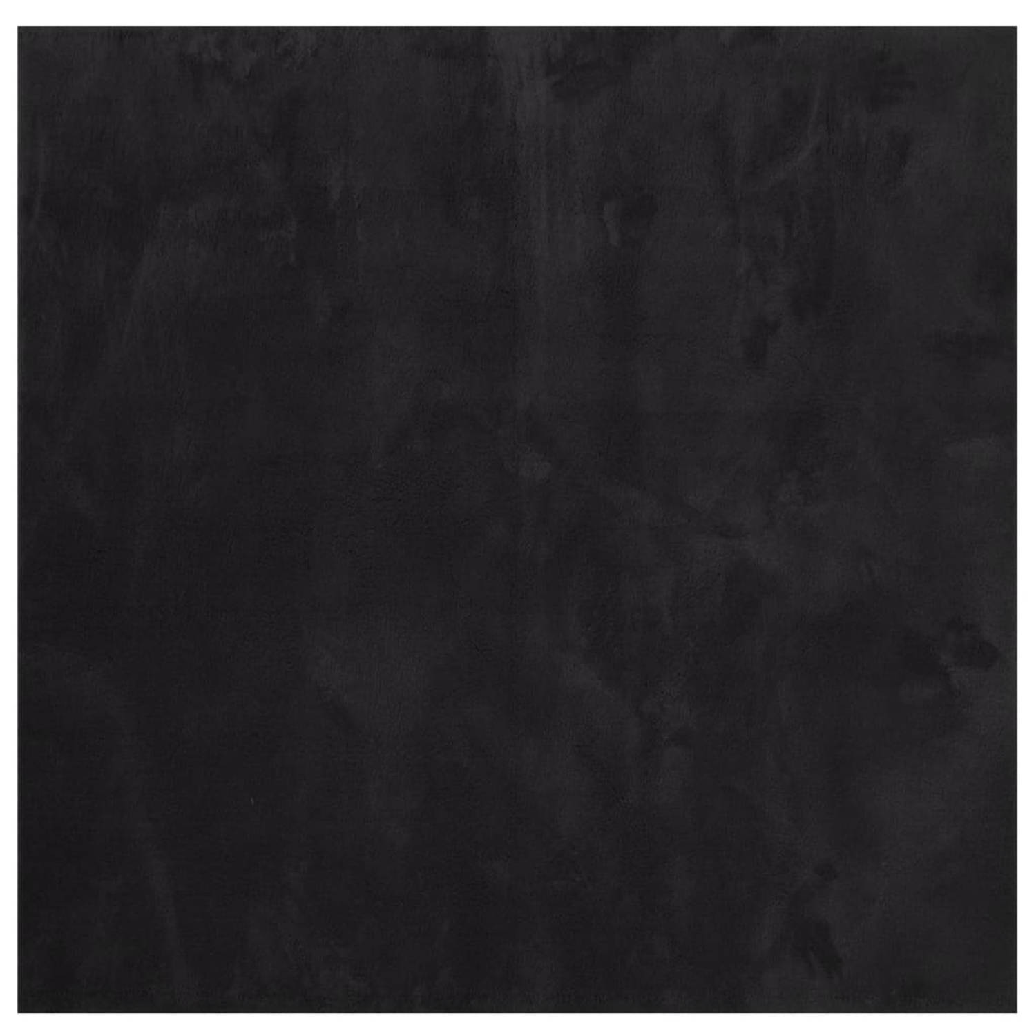 vidaXL Vloerkleed laagpolig zacht en wasbaar 160x160 cm zwart
