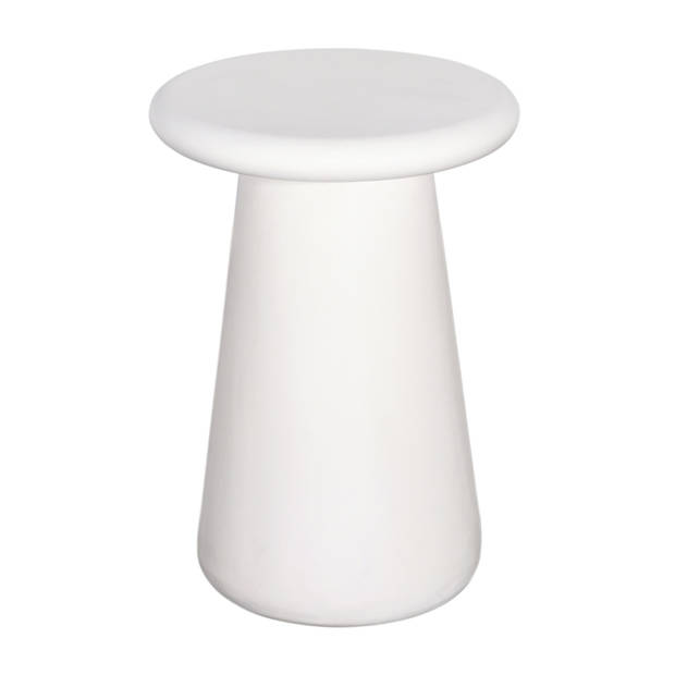 Giga Meubel - Bijzettafel Rond Beige - 35cm - Betonlook - Tafel Romy