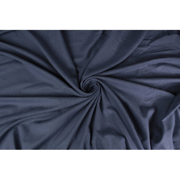 Hoeslaken flanel - 100% katoen - 180x200 - grijsblauw