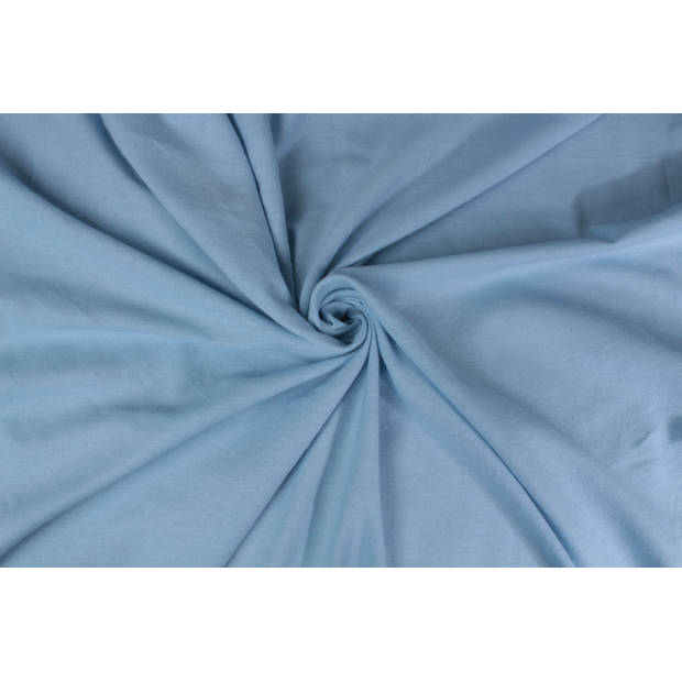 Hoeslaken flanel - 100% katoen - 140x200 - licht blauw
