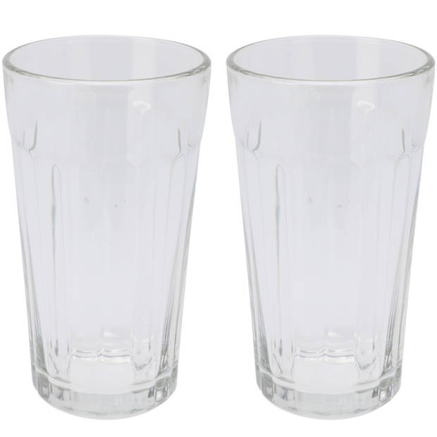 Excellent Houseware Waterglazen/Cocktailglazen - 4x - 350 ml - vaatwasserbestendig - Longdrinkglazen