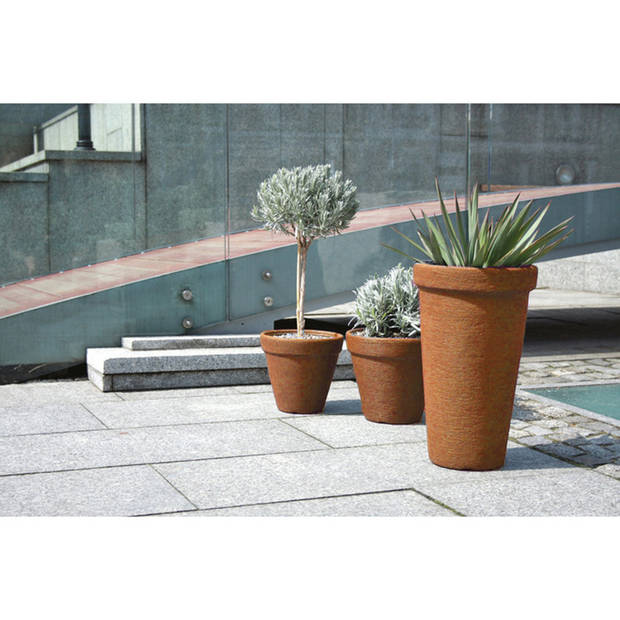Prosperplast Plantenpot/bloempot Classic Garden - buiten/binnen - kunststof - terracotta - D35 x H36 cm - Plantenpotten