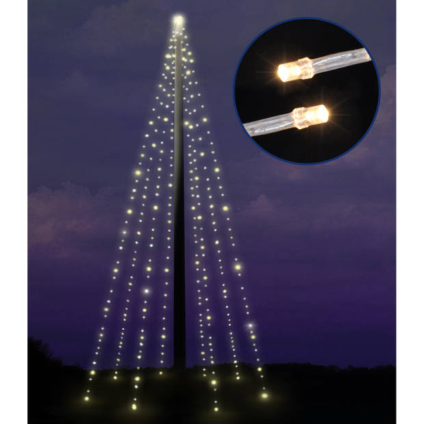 Vlaggenmast kerstverlichting 400 leds met 8 lichtstrengen - kerstverlichting figuur