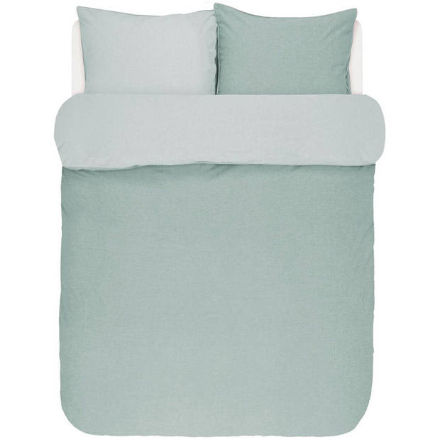 Marc O'Polo Dekbedovertrek Washed Chambray - Sage Groen - Lits-jumeaux XL 260x200/220 cm