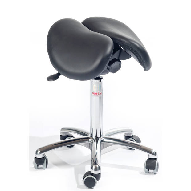 Global Stole Zadelkruk Echo Alu50 Ergonomic echt leer