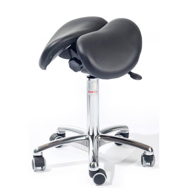 Global Stole Zadelkruk Echo Alu50 Ergonomic echt leer