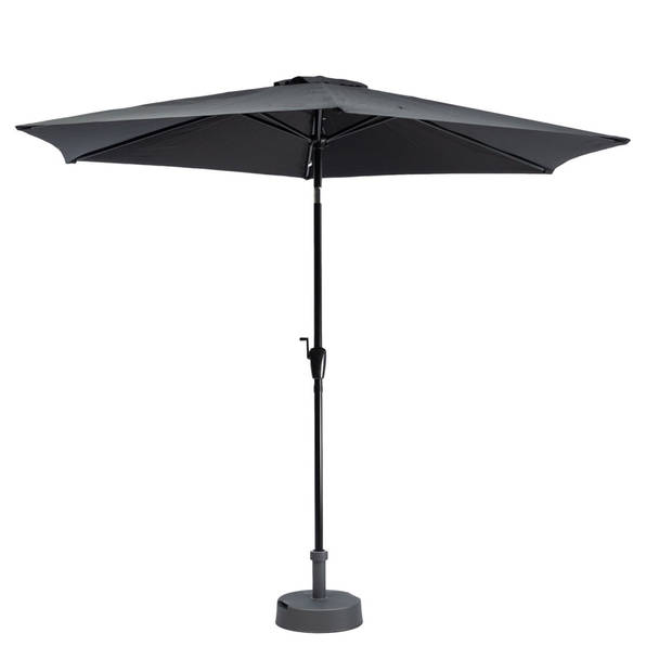 MaxxGarden Parasol - Tuin en Balkon - Opdraaisysteem - 300 cm (zwart)