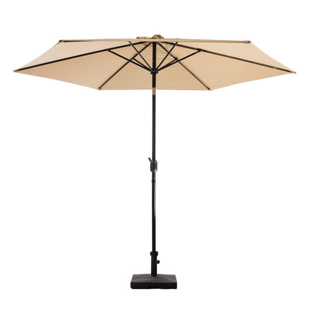 MaxxGarden Parasol - Tuin en Balkon - Opdraaisysteem - 300 cm (taupe)