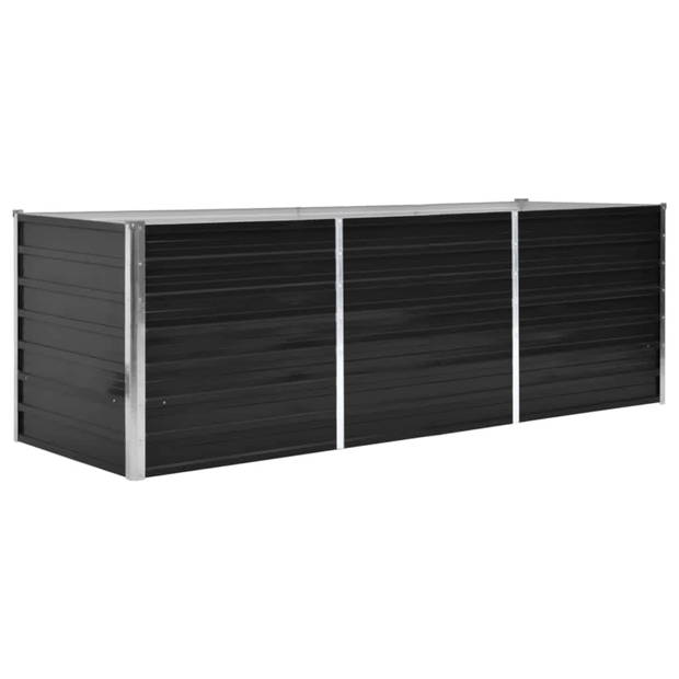 vidaXL Plantenbak verhoogd 240x80x77 cm gegalvaniseerd staal antraciet