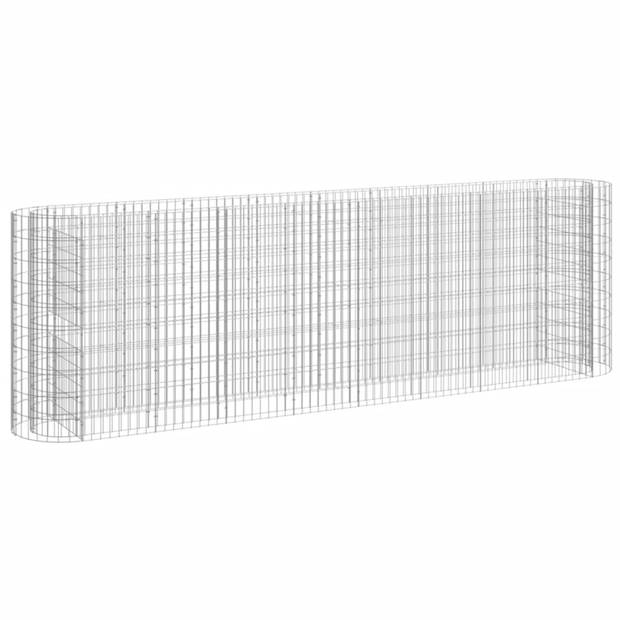 vidaXL Gabion plantenbak verhoogd 330x50x100 cm gegalvaniseerd ijzer