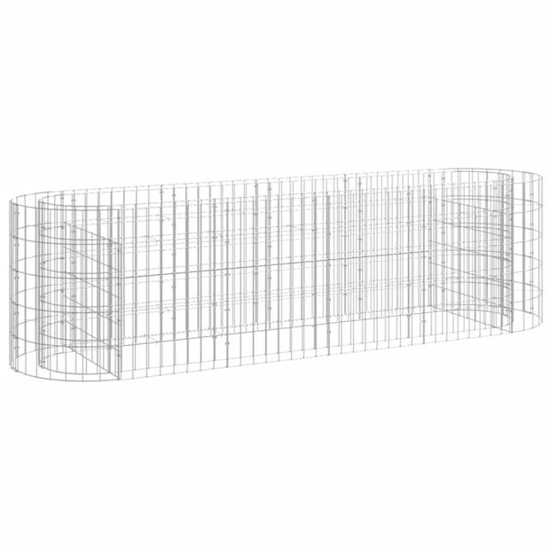 vidaXL Gabion plantenbak verhoogd 190x50x50 cm gegalvaniseerd ijzer