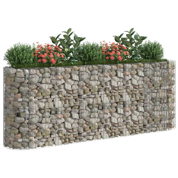 vidaXL Gabion plantenbak verhoogd 260x50x100 cm gegalvaniseerd ijzer