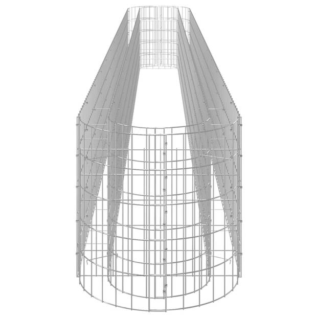 vidaXL Gabion plantenbak verhoogd 470x50x50 cm gegalvaniseerd ijzer