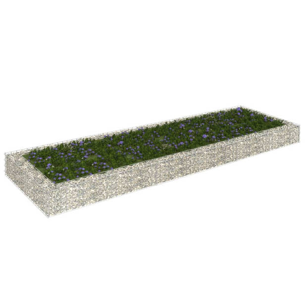 vidaXL Gabion plantenbak verhoogd 300x100x20 cm gegalvaniseerd staal