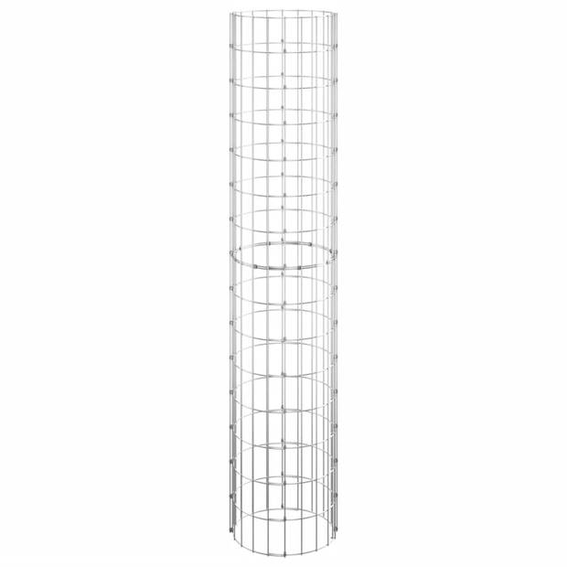 vidaXL Gabion plantenbakken 3 st rond verhoogd Ø30x150 cm staal