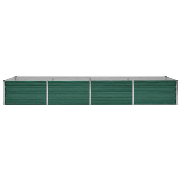 vidaXL Plantenbak verhoogd 320x80x45 cm gegalvaniseerd staal groen