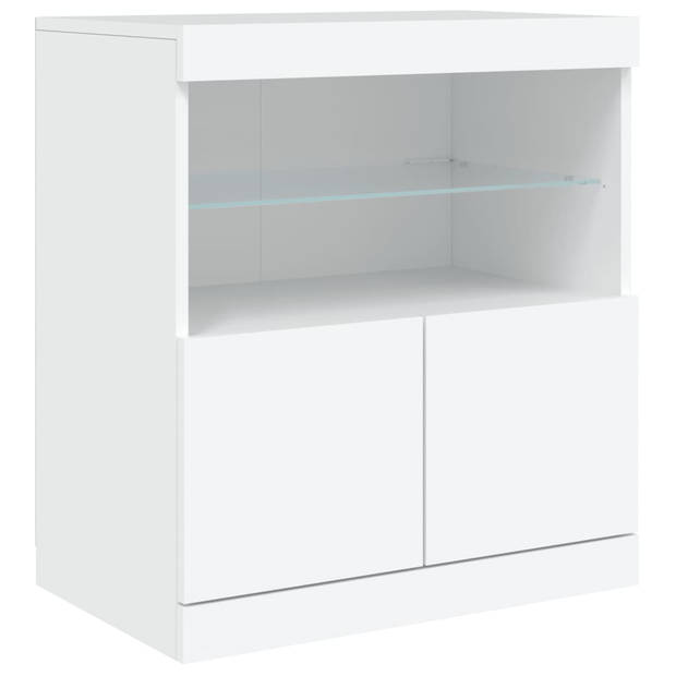 vidaXL Dressoir met LED-verlichting 142,5x37x67 cm wit