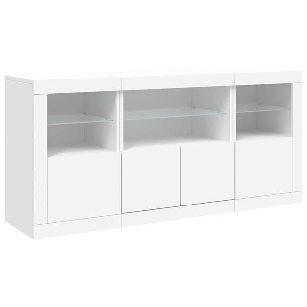 vidaXL Dressoir met LED-verlichting 142,5x37x67 cm wit