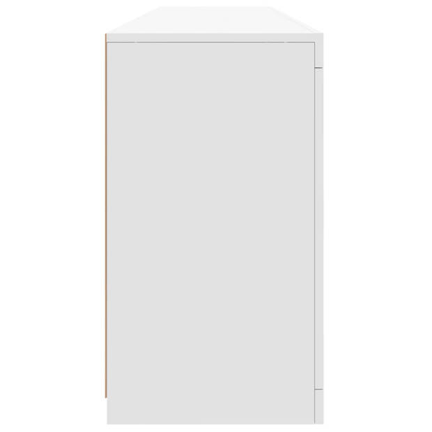 vidaXL Dressoir met LED-verlichting 162x37x67 cm wit