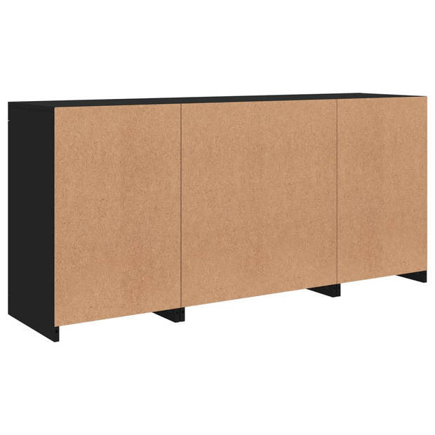 vidaXL Dressoir met LED-verlichting 142,5x37x67 cm zwart