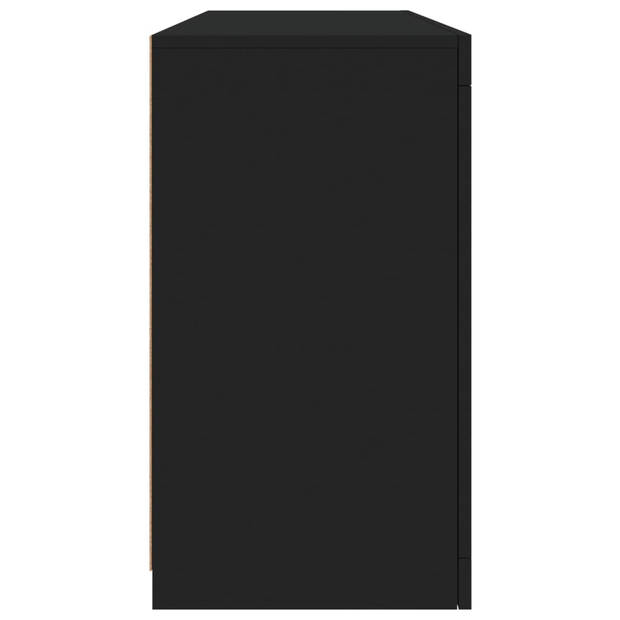 vidaXL Dressoir met LED-verlichting 142,5x37x67 cm zwart