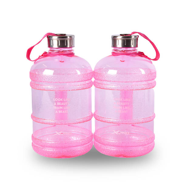 Drinkfles Waterfles Met Handvat en Clipsluiting 12cm*24.5 cm*24.5 cm Chique Roze BPA-Vrij
