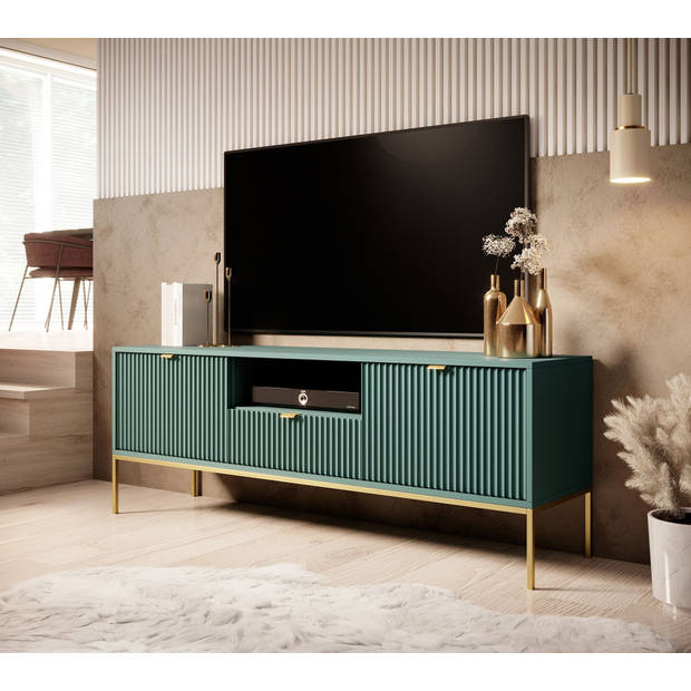 Meubella TV-Meubel Navil 2 - Groen - 154 cm