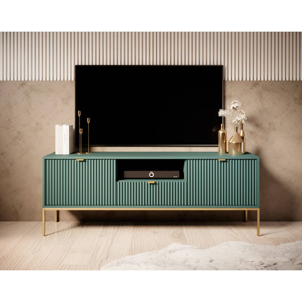 Meubella TV-Meubel Navil 2 - Groen - 154 cm