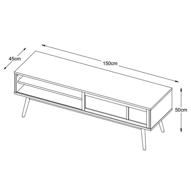 Giga Living - Tv-meubel Barrali Smoked Eiken 150cm