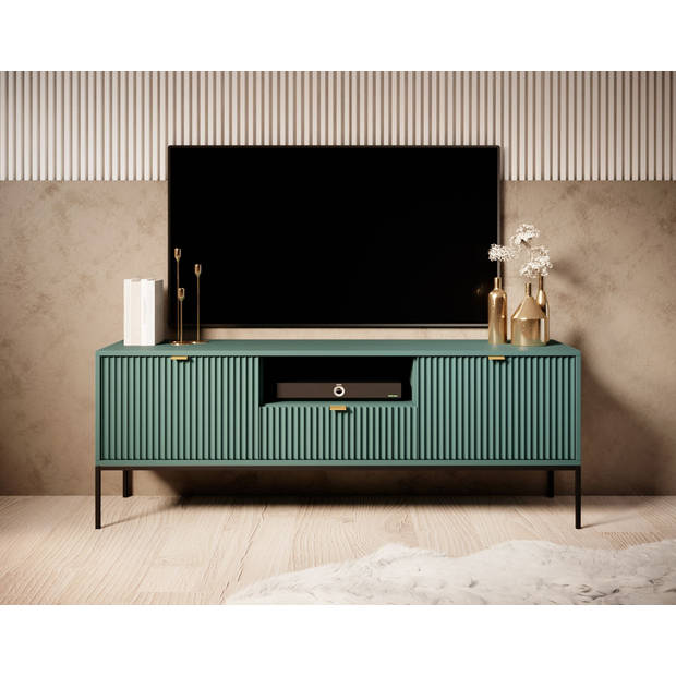 Meubella TV-Meubel Navil - Groen - 154 cm