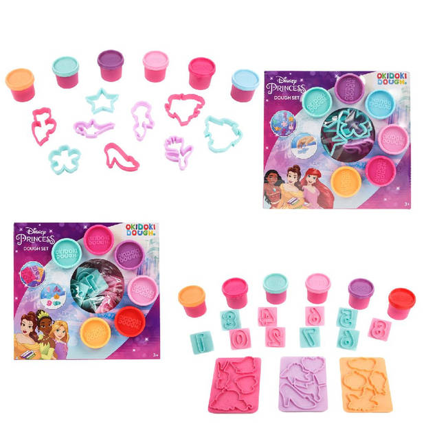 Princess Okidoki Dough Shapes + Numbers - Assortiment - Prijs per Stuk