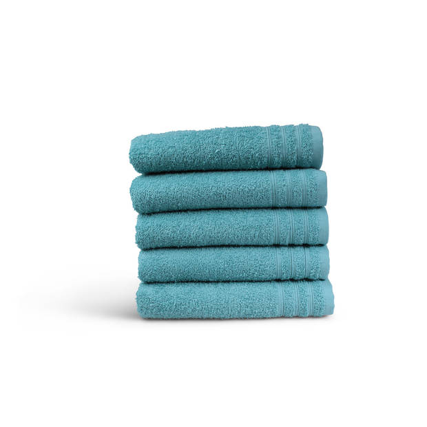 Handdoek Home Collectie - 5 stuks - 50x100 - denim blauw