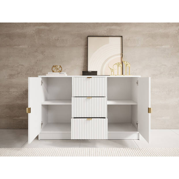 Meubella Dressoir Tavares - Wit - 118 cm