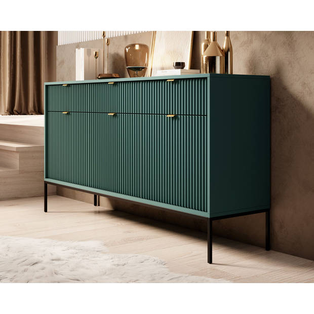 Meubella Dressoir Navil - Groen - 154 cm