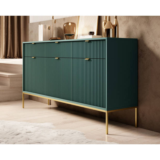 Meubella Dressoir Navil 2 - Groen - 154 cm