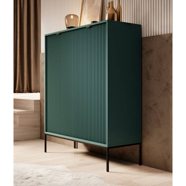 Meubella Dressoir Navil - Groen - 104 cm - Hoog