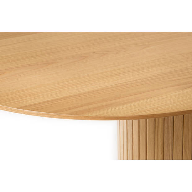 Giga Living - Eettafel Nola Ovaal Naturel Eiken 95x180cm